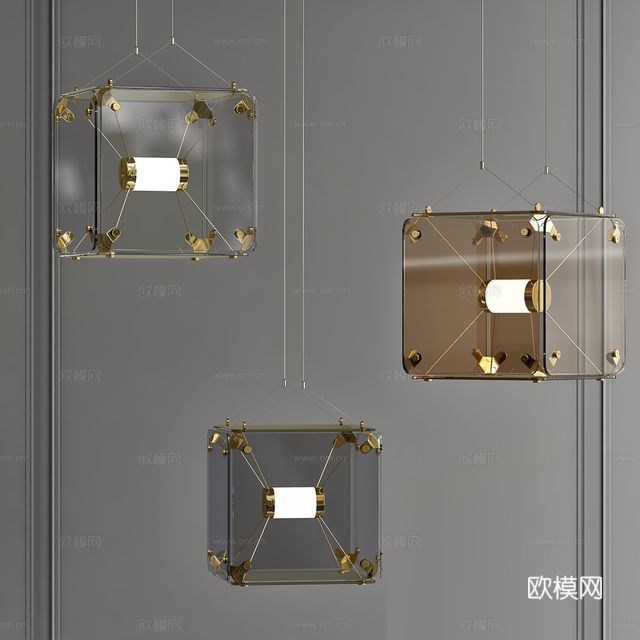 工业风吊灯 吊灯3d模型