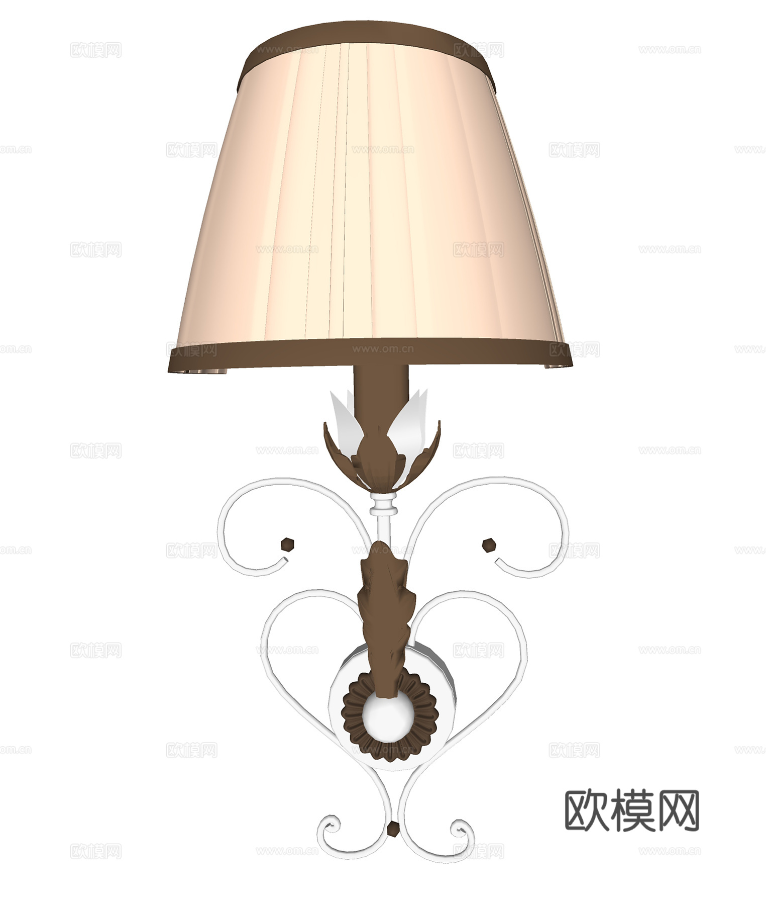 简欧壁灯 金属壁灯 雕花壁灯su模型