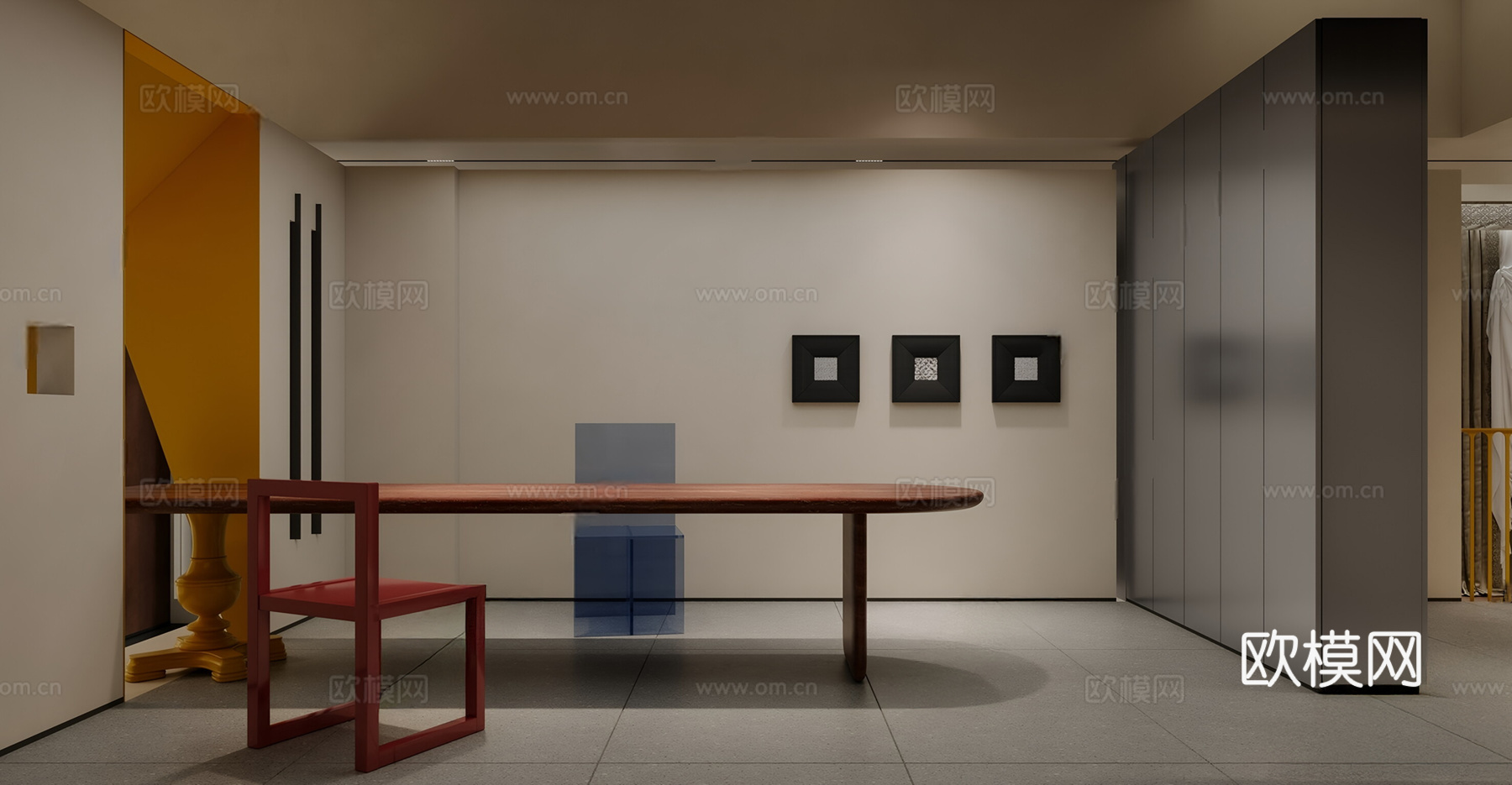 现代其他展厅 软装展厅 窗帘店 全屋定制样板 艺术展厅3d模型