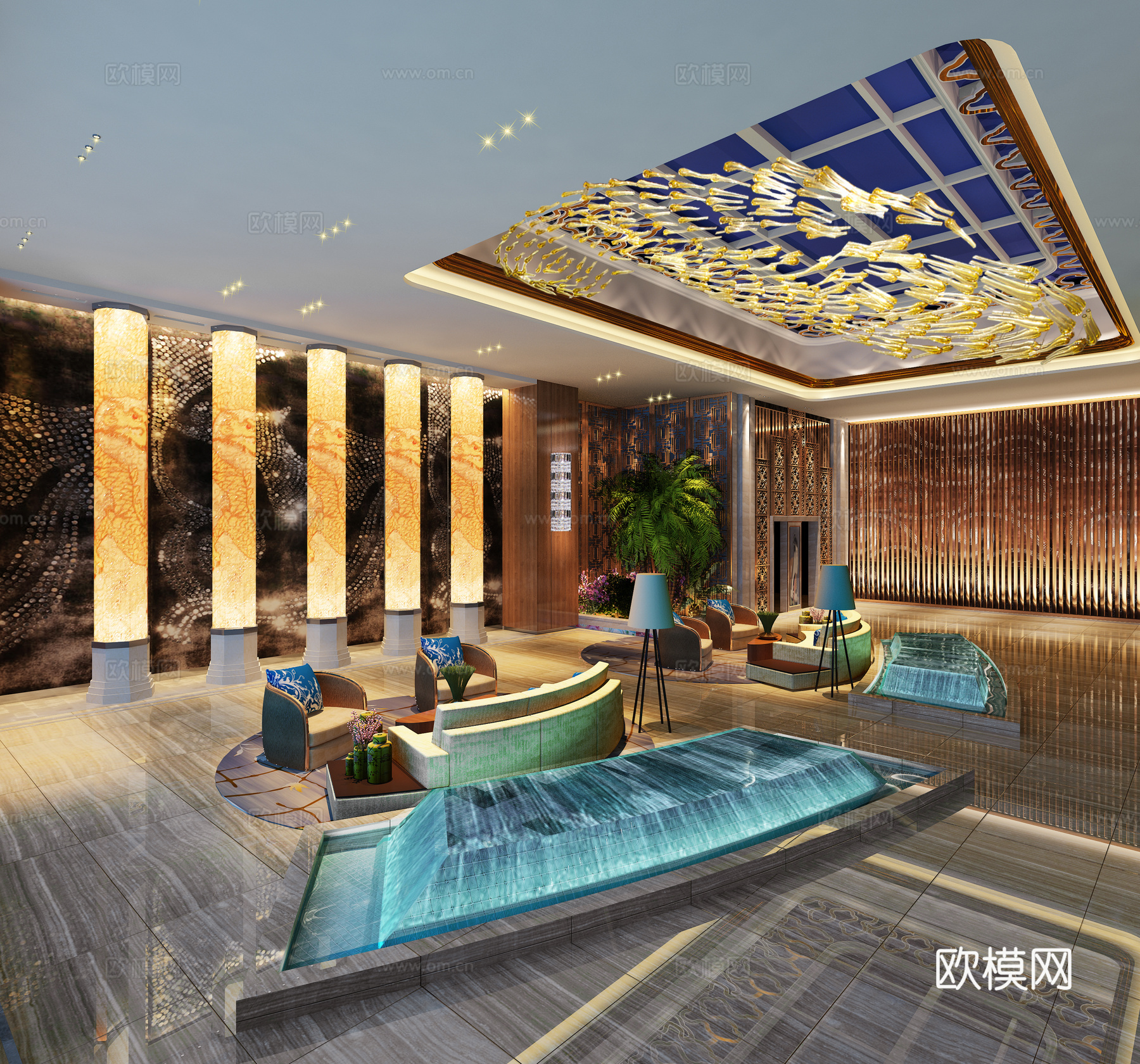 大堂3d模型