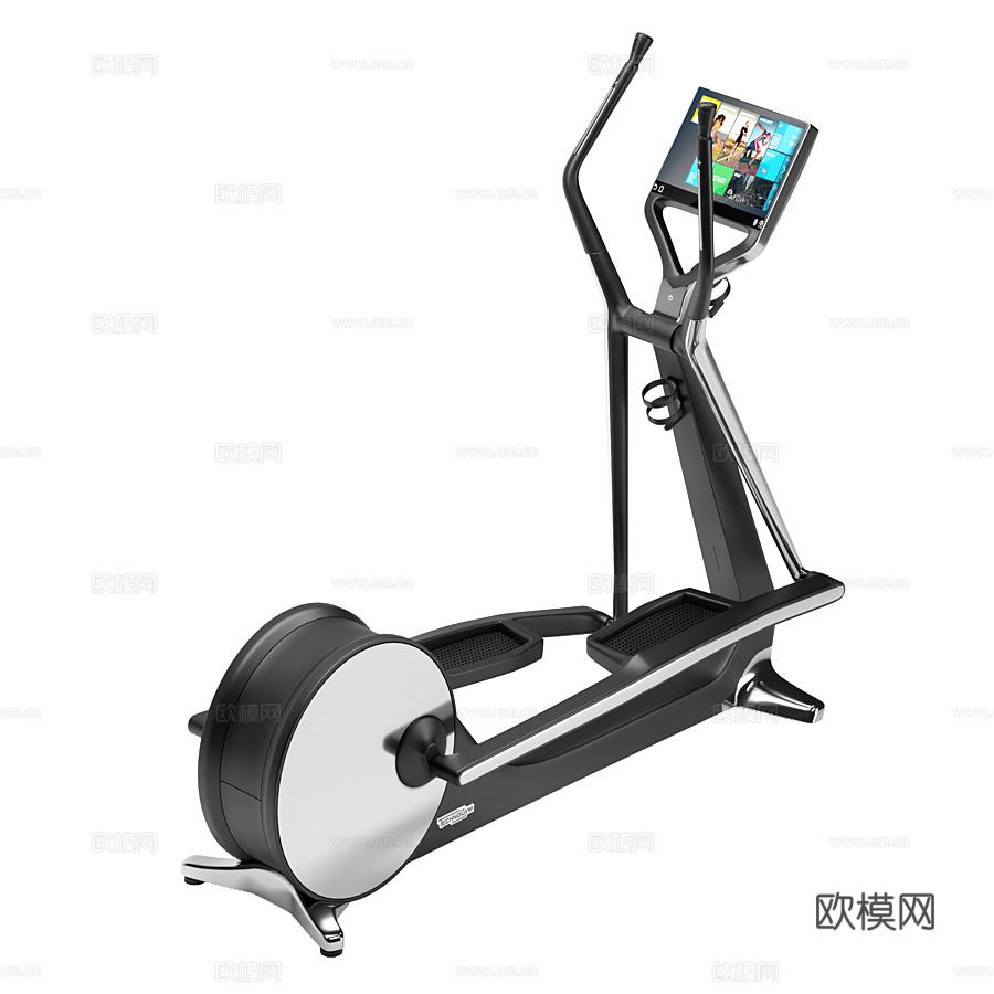 现代跑步登山机健身器材su模型下载