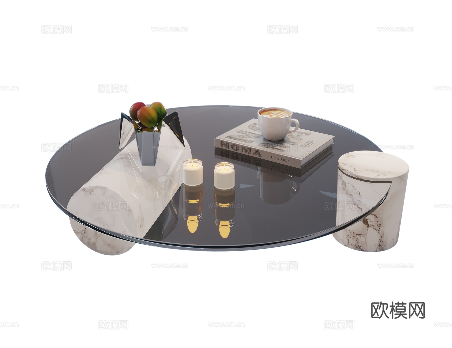 现代茶几 玻璃茶几 圆形茶几 大理石茶几 石材茶几3d模型