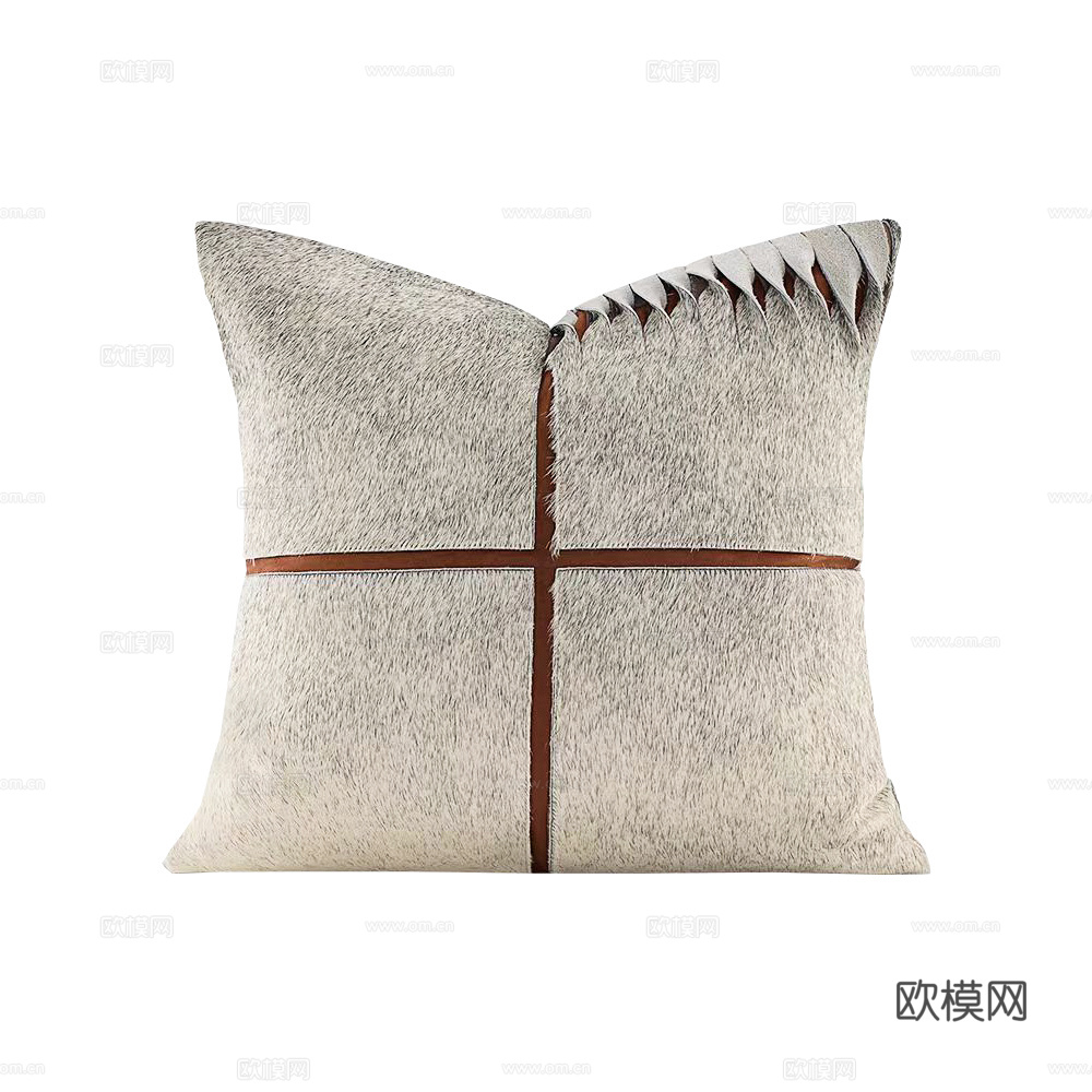 现代抱枕 枕头 皮毛抱枕