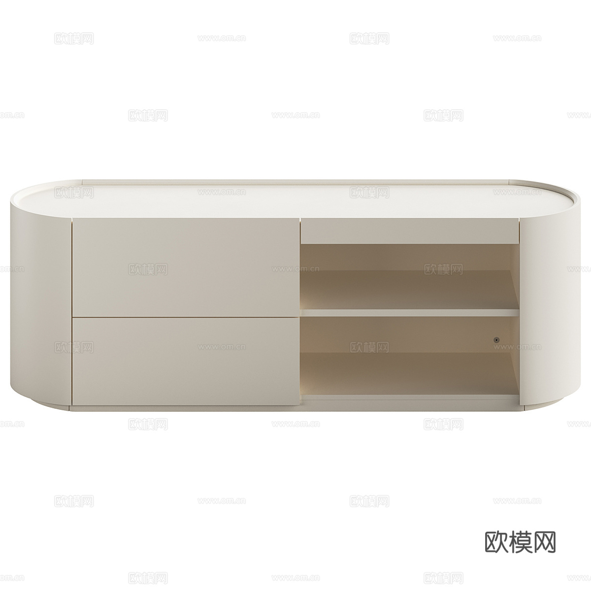 现代意式极简电视柜3d模型