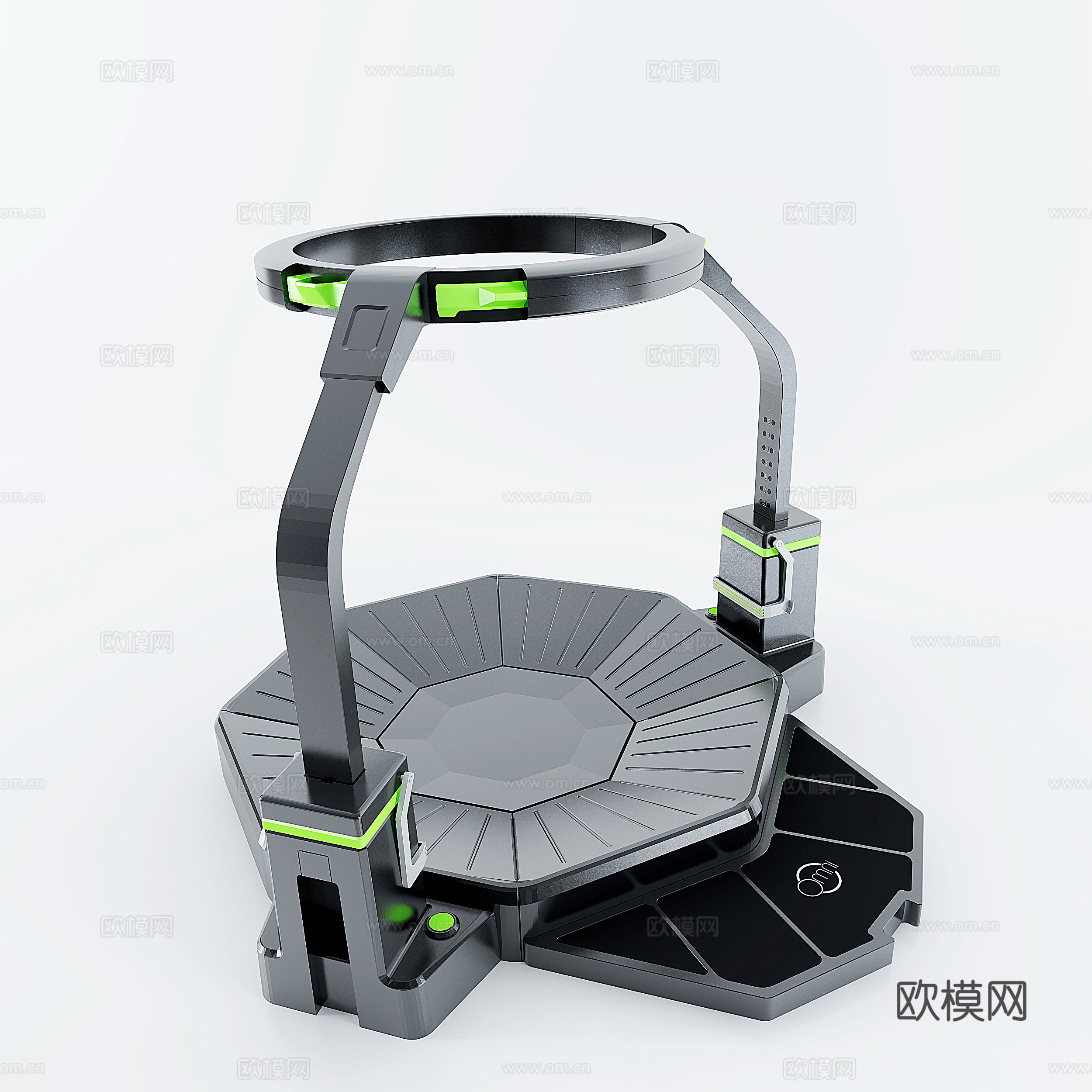 现代全方位跑步机健身器材su模型下载