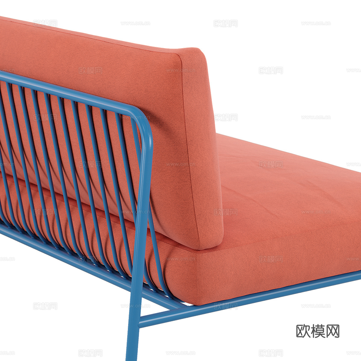 现代极简布艺休闲沙发3d模型