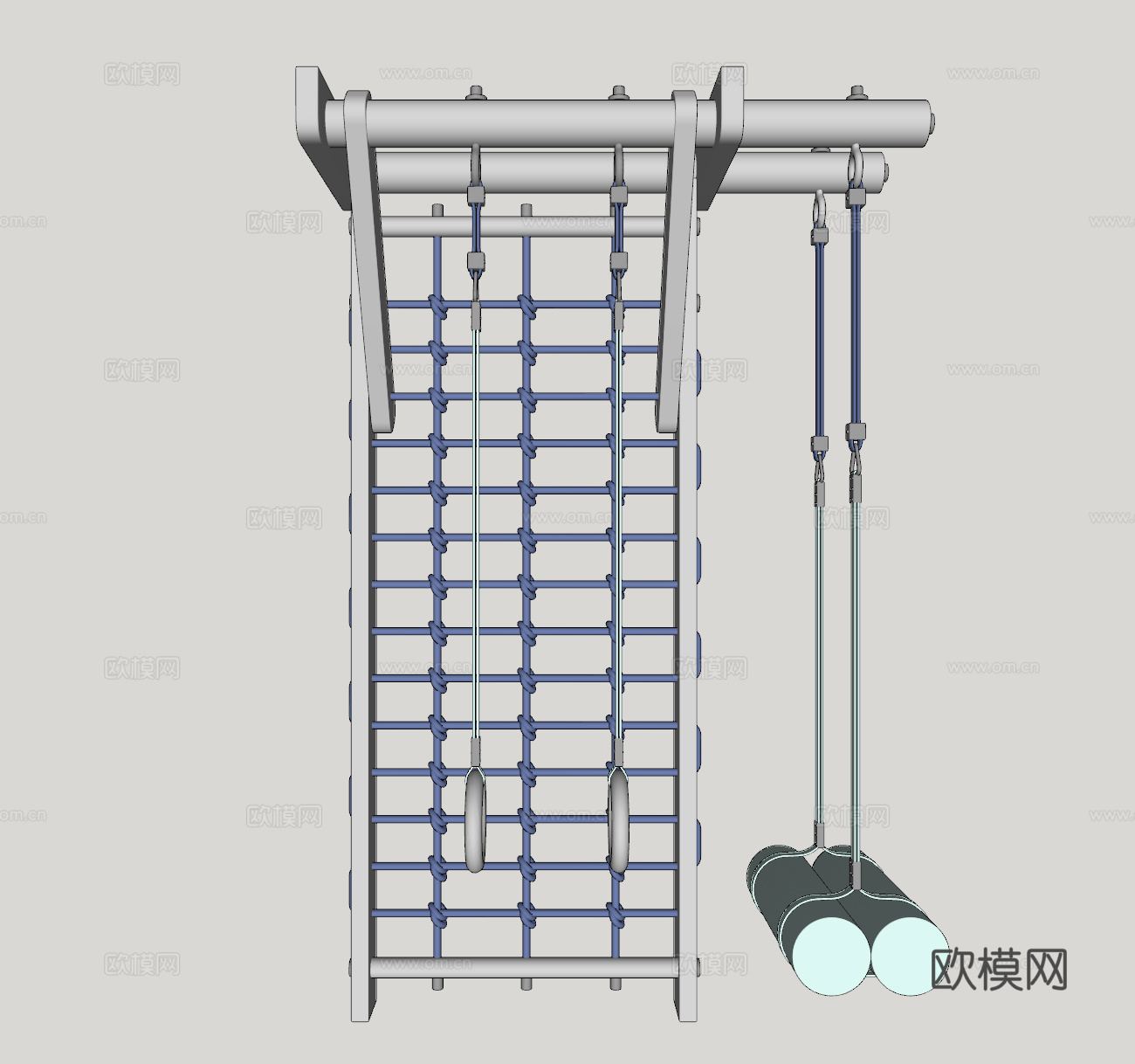 现代健身器材su模型下载
