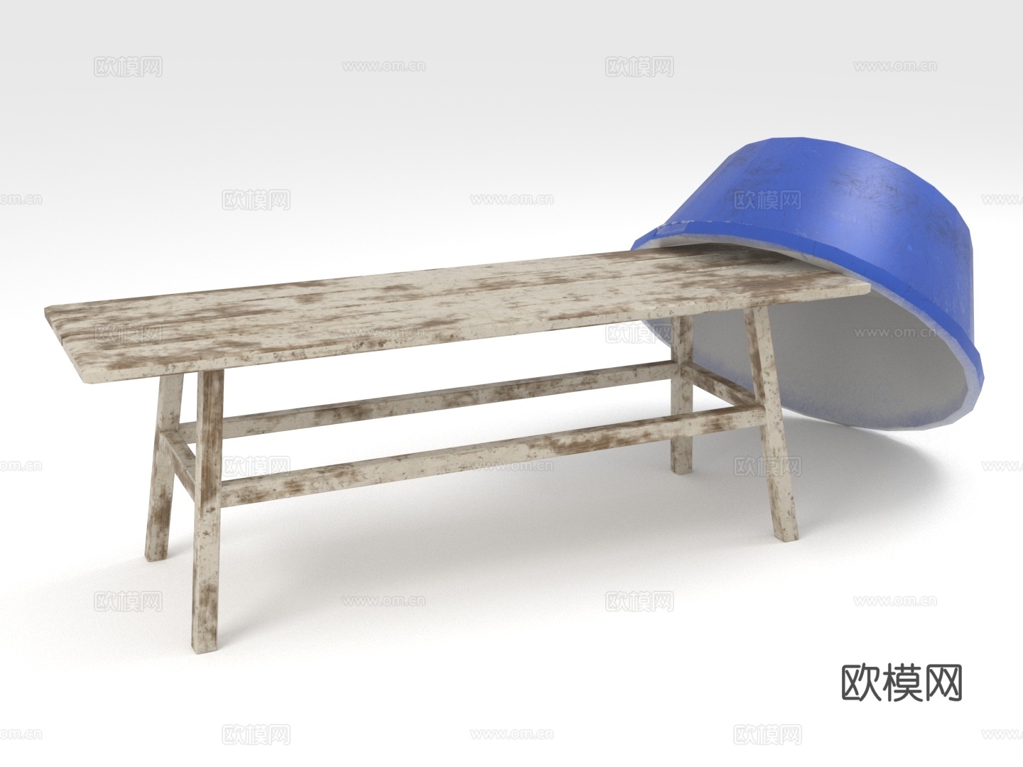 长凳 凳子 木凳 简易凳3d模型