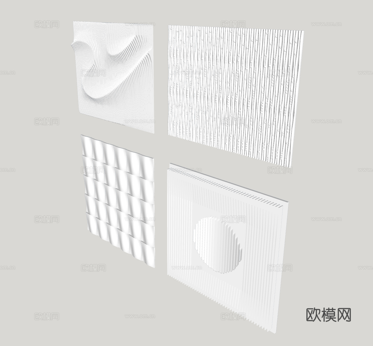 现代墙饰装饰挂件su模型下载