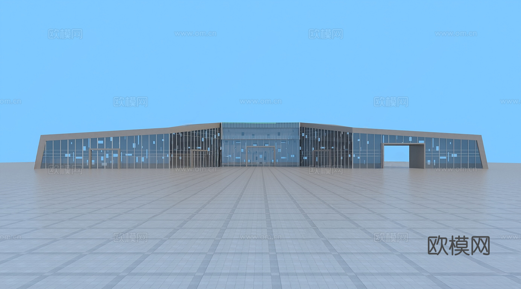 现代美术馆 现代展览馆 现代售票大厅 陈列馆3d模型下载
