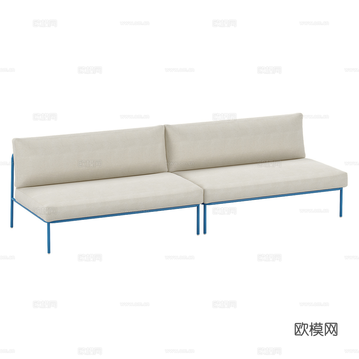 现代极简布艺休闲沙发3d模型