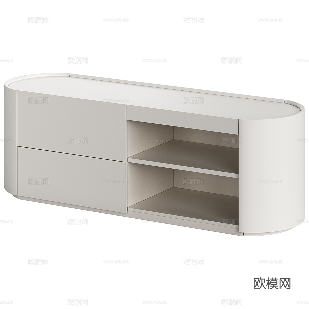 现代意式极简电视柜3d模型