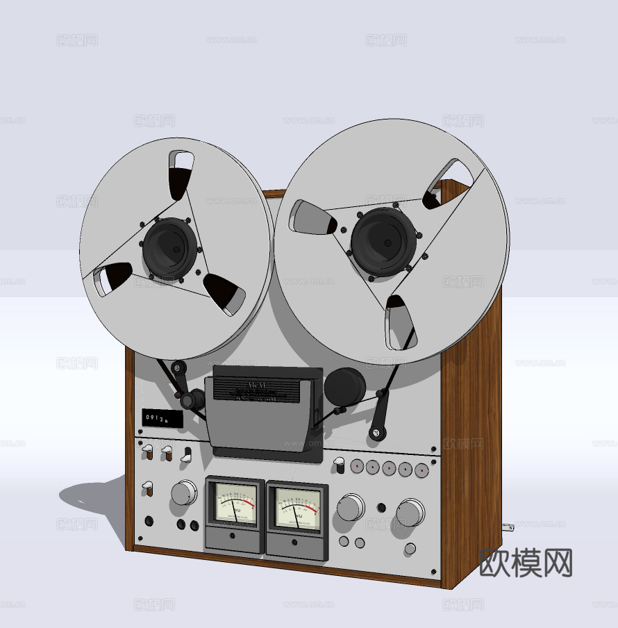 现代老式胶片放映机su模型下载