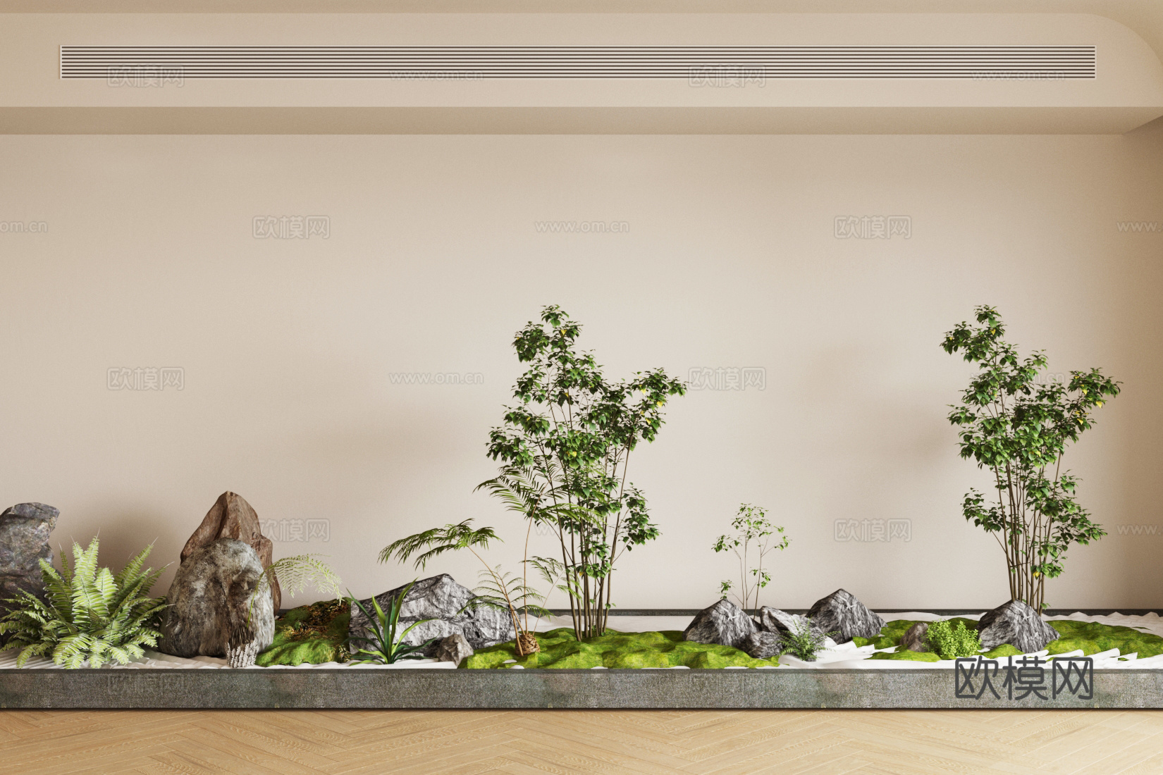 室内景观 景观小品 室内造景 植物堆 植物组合 庭院景观小品3d模型