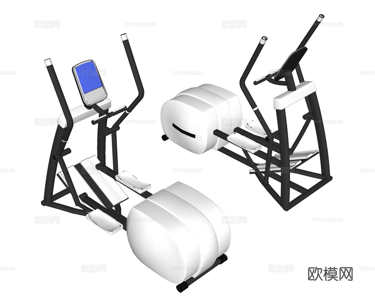 现代健身器材su模型下载