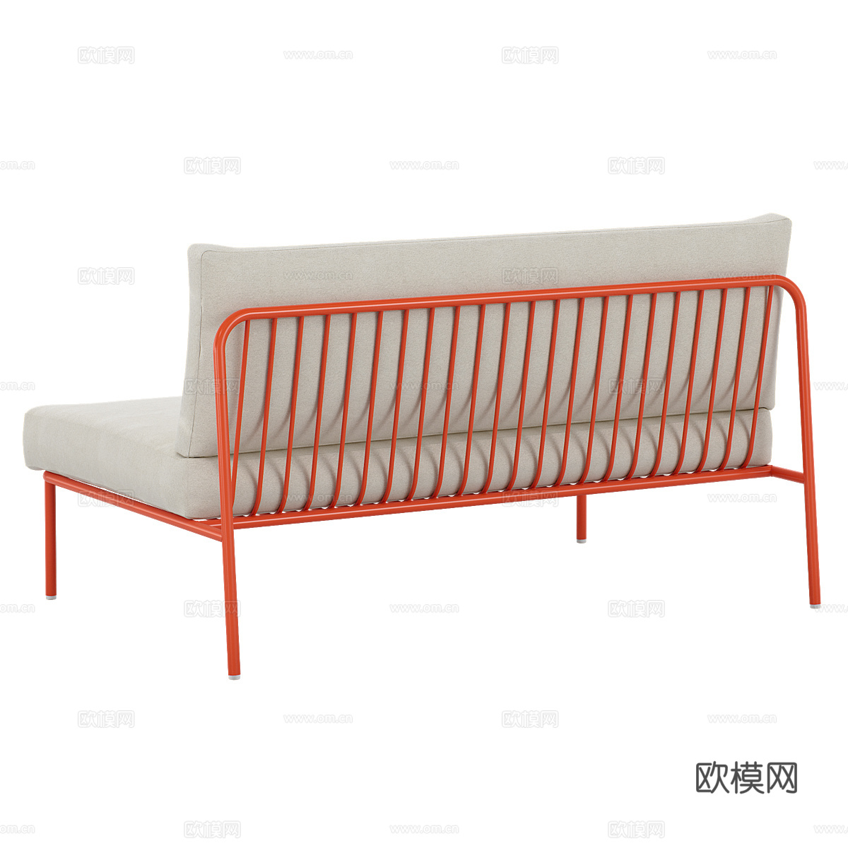 现代极简布艺休闲沙发3d模型