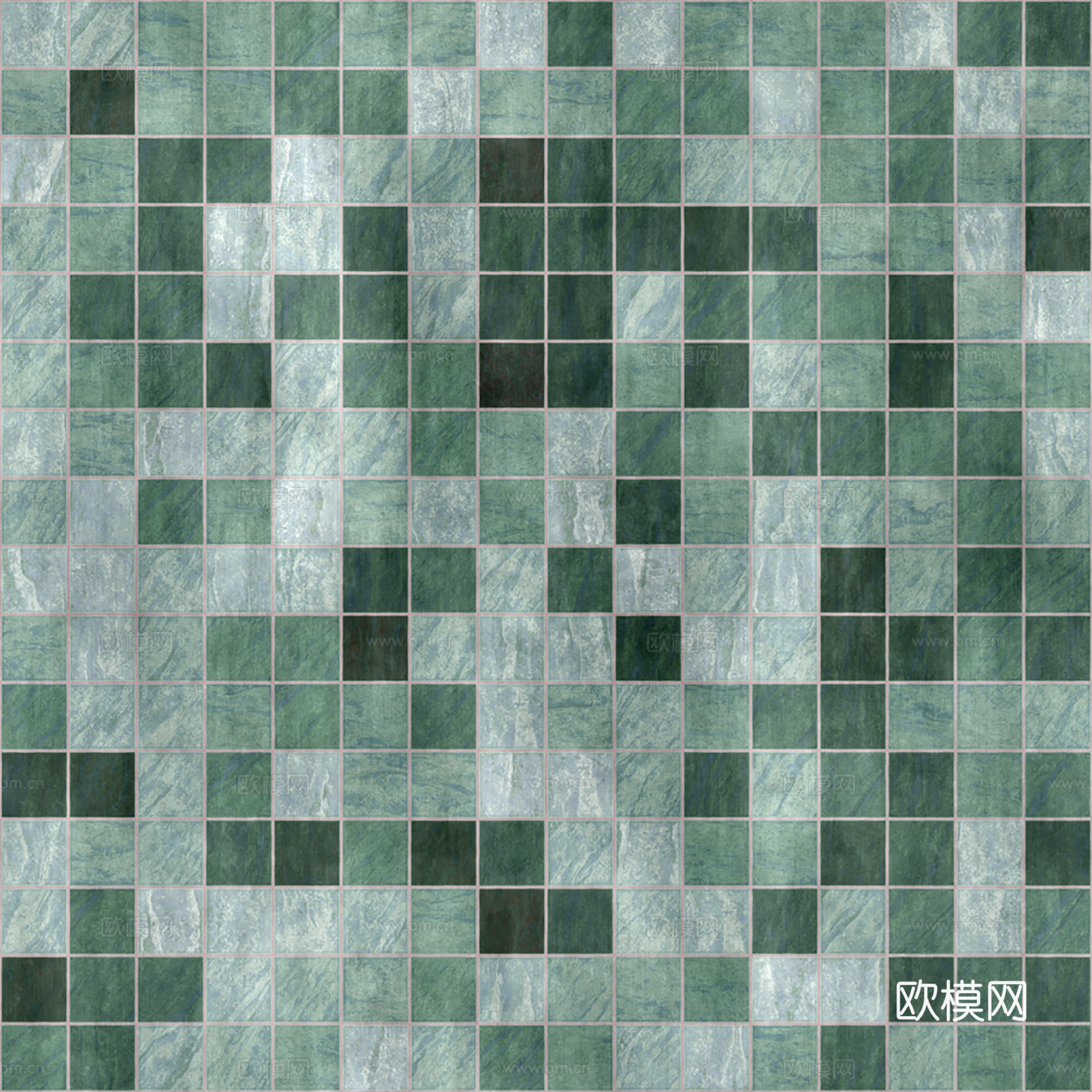 绿色小方块马赛克 厨房卫浴瓷砖 地砖墙砖