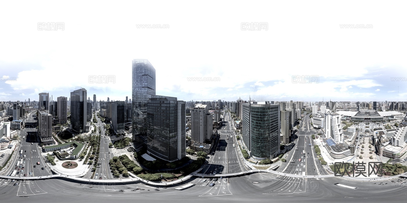 现代极简室内_城市外景_万能_高楼_窗外景贴图