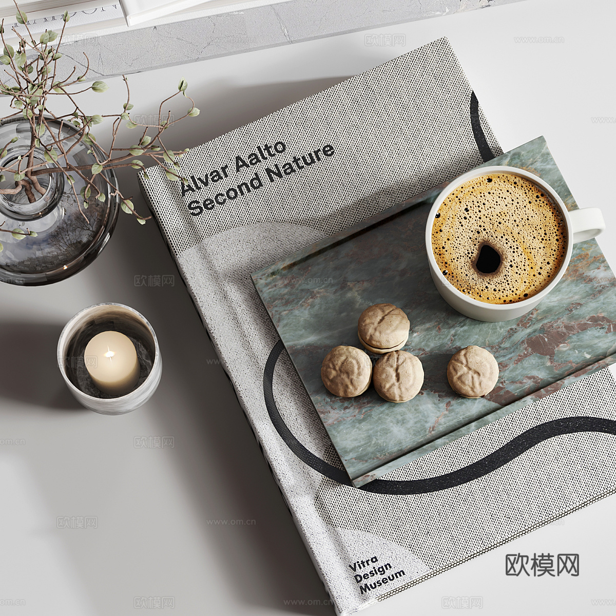 现代意式饰品摆件组合3d模型