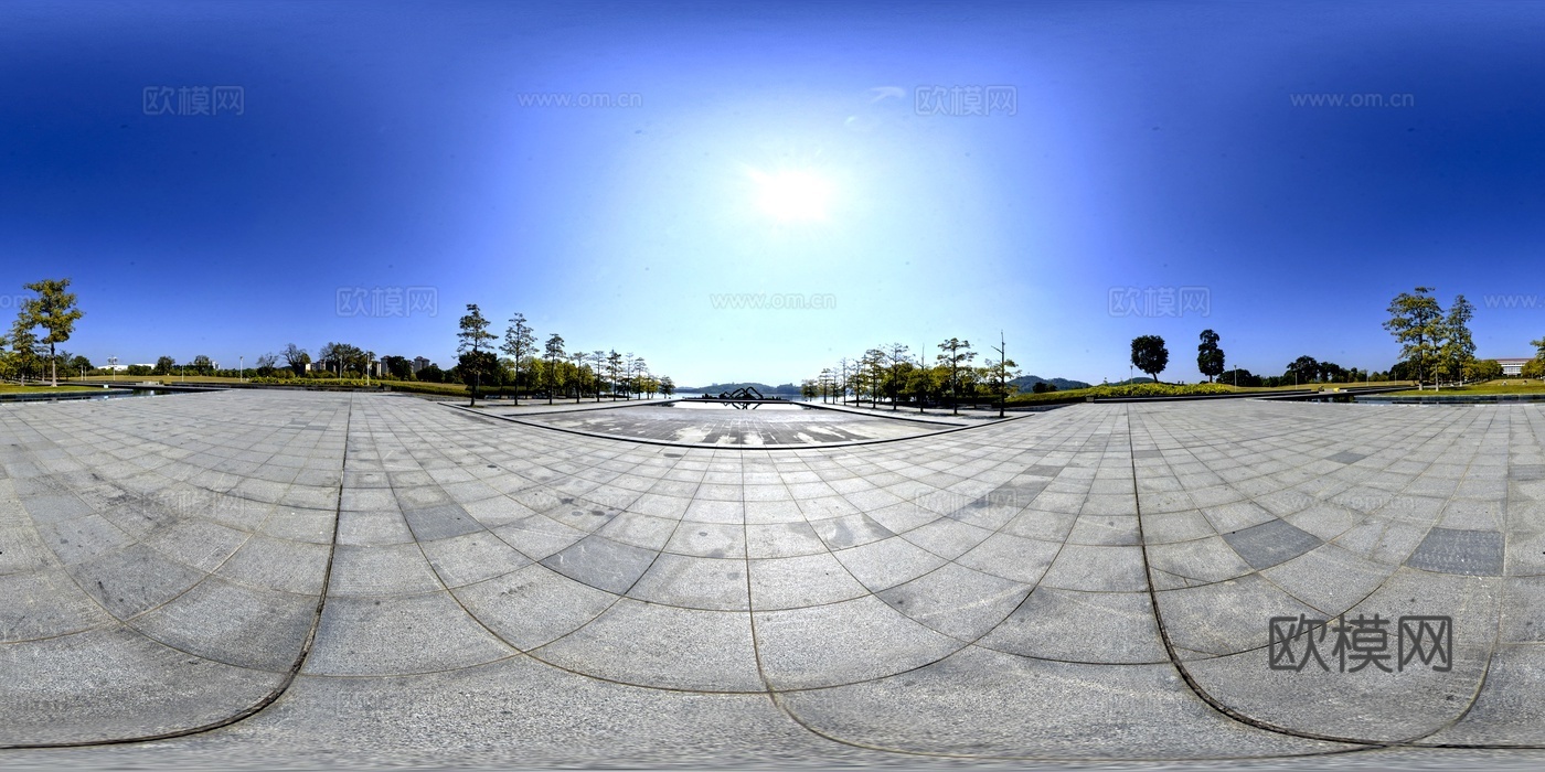 城市广场全景天空贴图