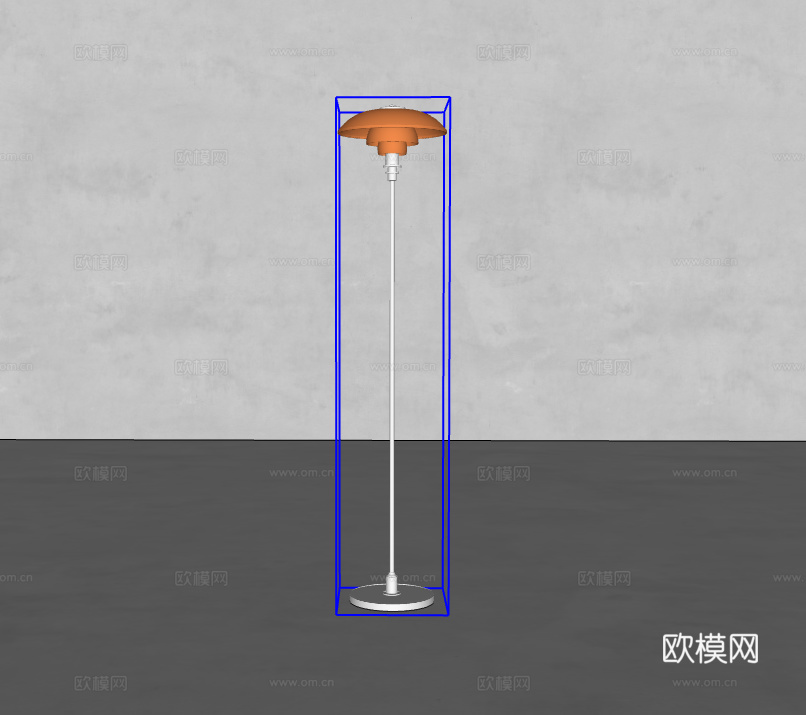 现代落地灯su模型