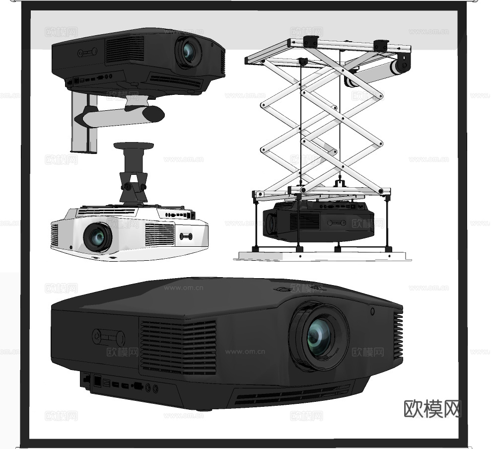 现代投影仪su模型下载