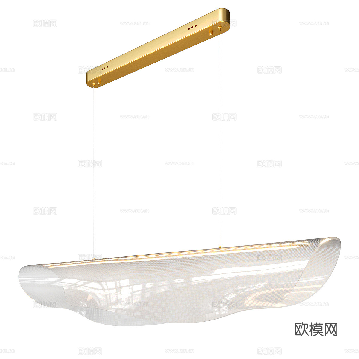 现代轻奢亚克力装饰吊灯3d模型