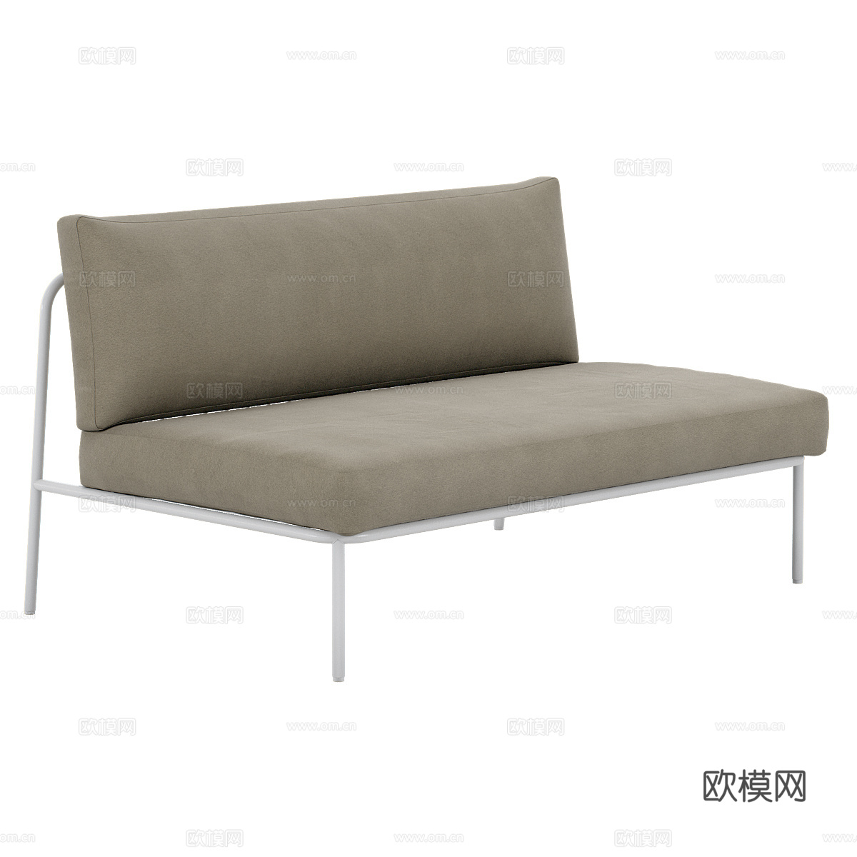 现代极简布艺休闲沙发3d模型
