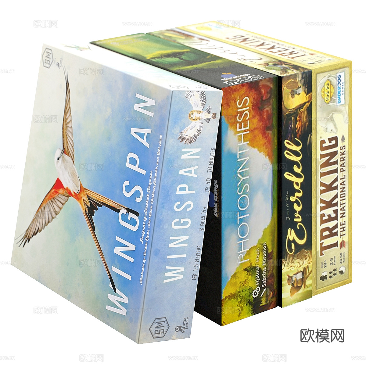现代棋盘游戏套装3d模型