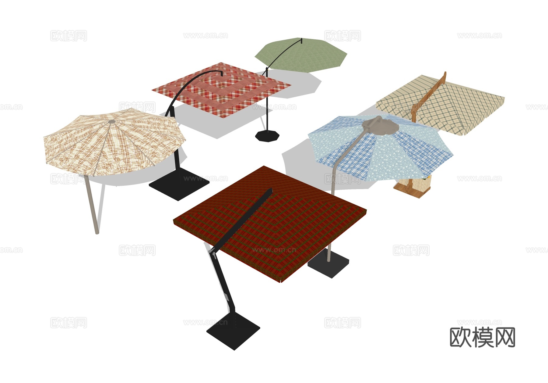 户外遮阳伞 遮阳挡雨棚su模型下载