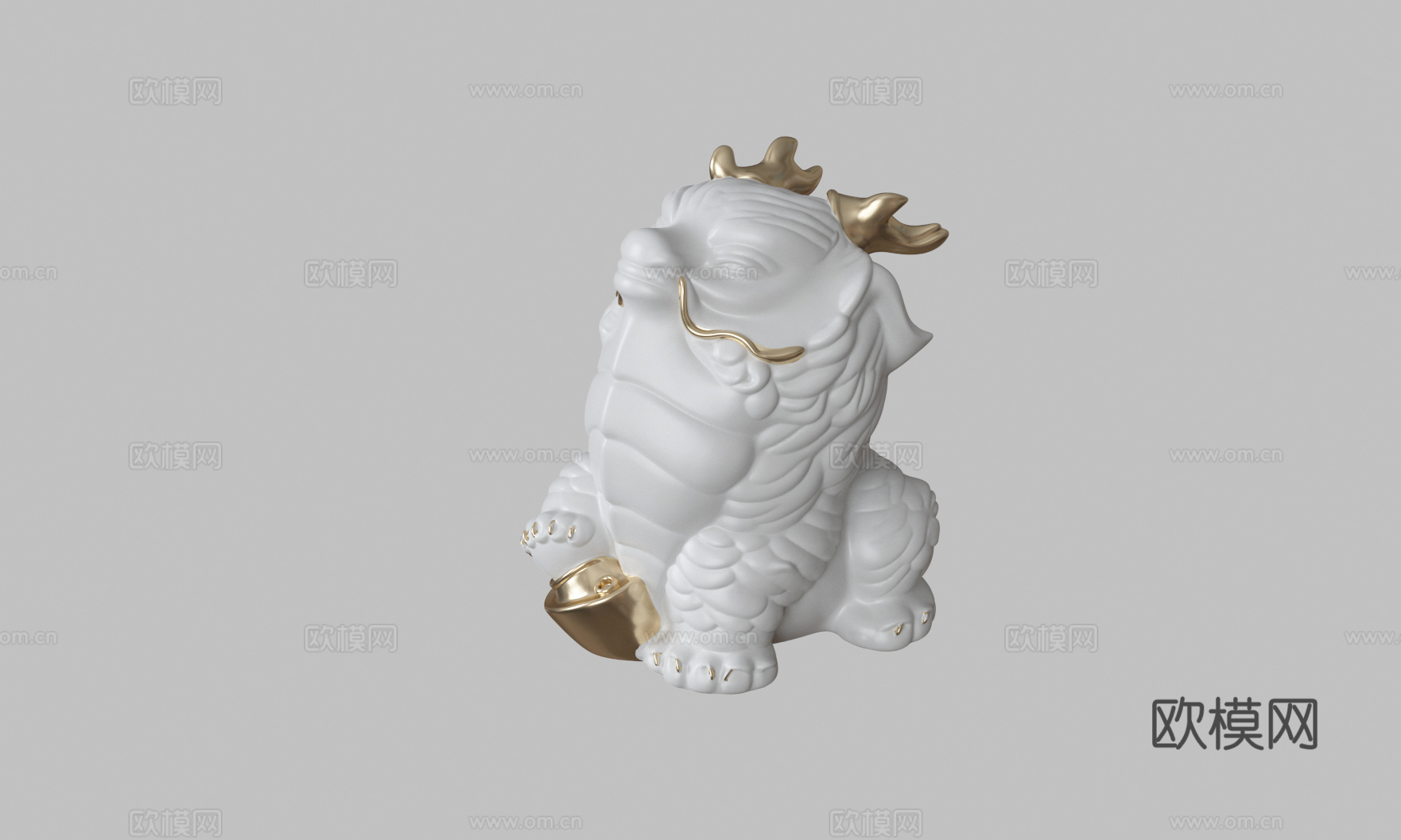 新中式祥龙献瑞3d模型
