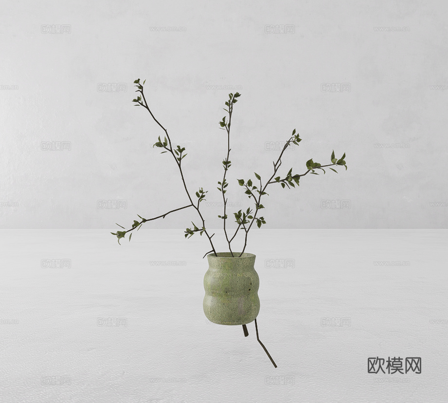 盆栽 绿植su模型