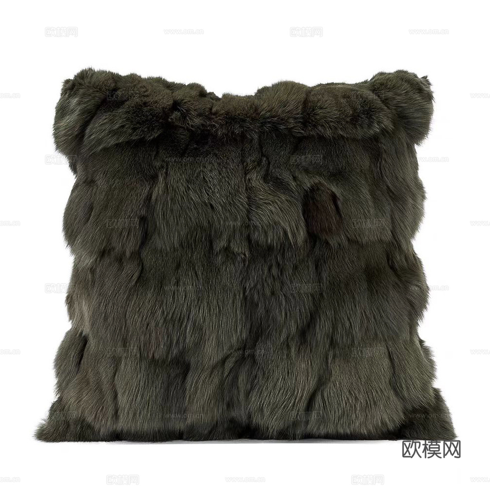 现代抱枕 枕头 皮草抱枕