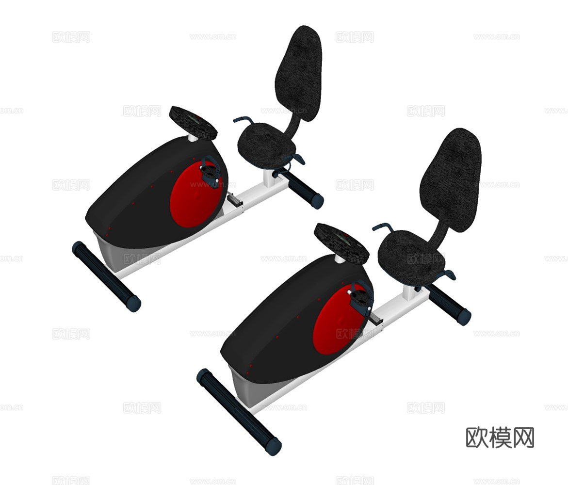 现代健身器材su模型下载