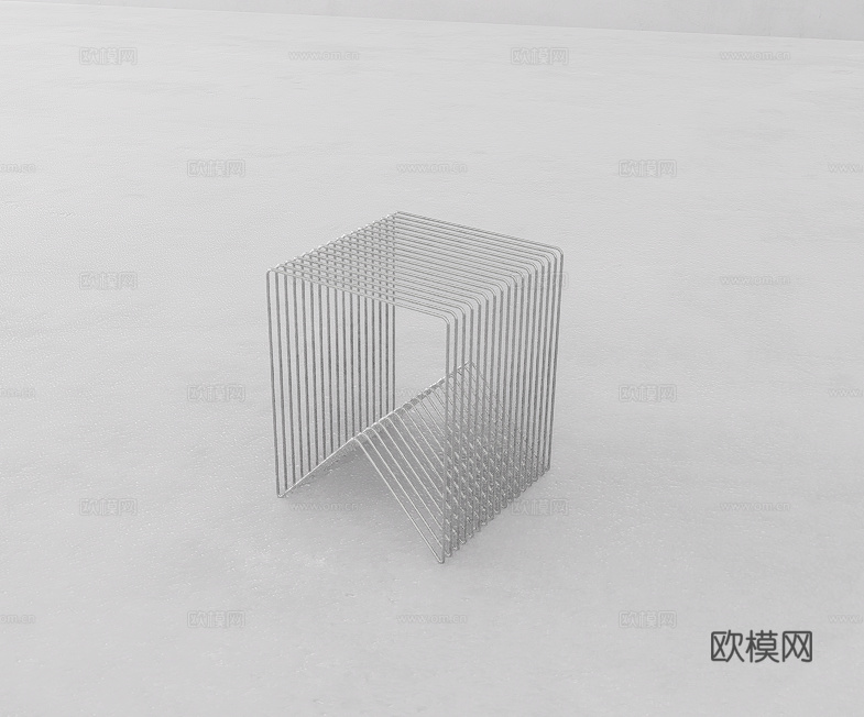 金属单椅su模型