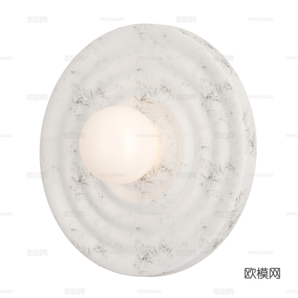 現(xiàn)代意式大理石圓盤裝飾壁燈3d模型下載(渲染圖1)