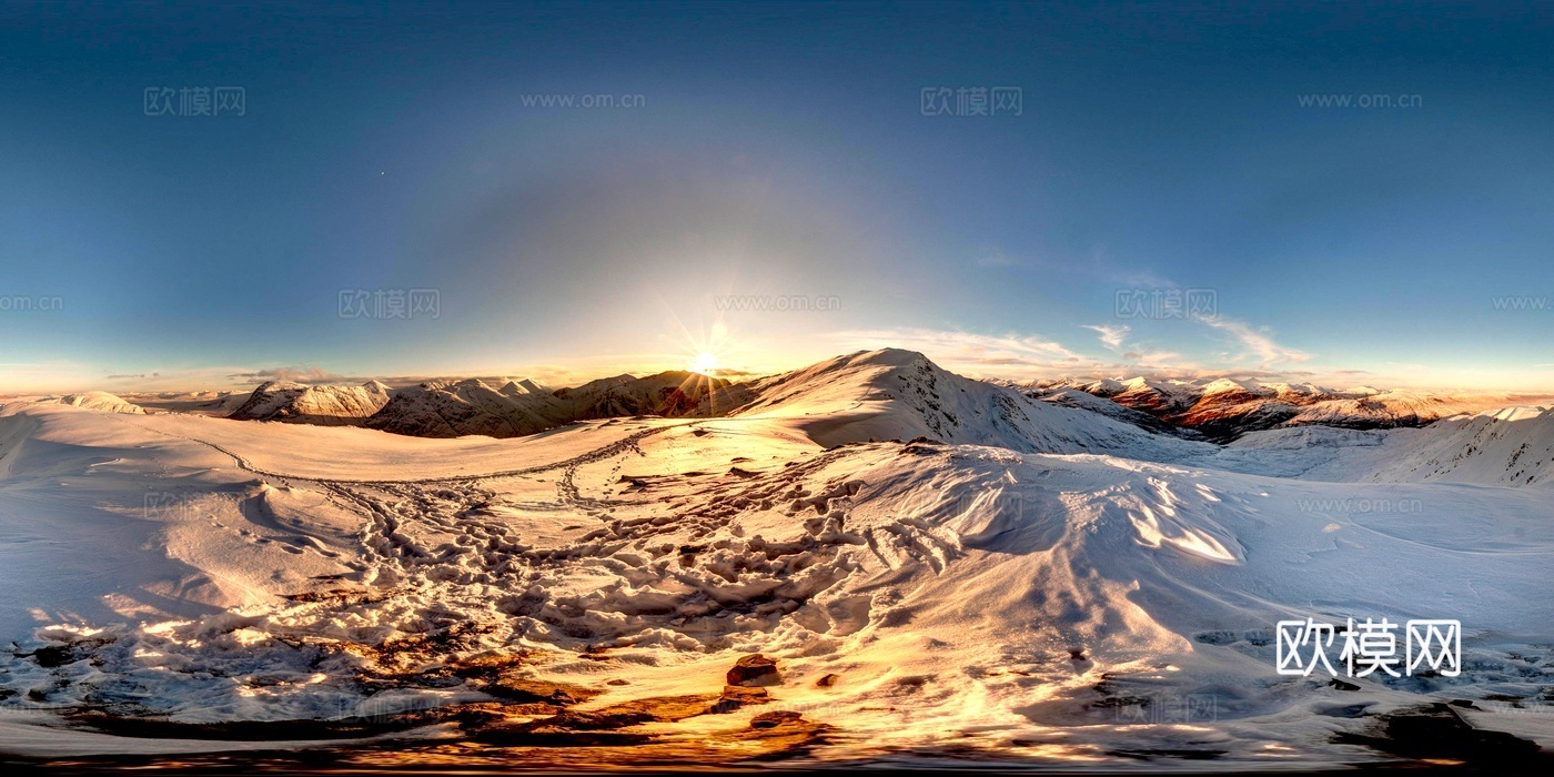 雪地日出贴图