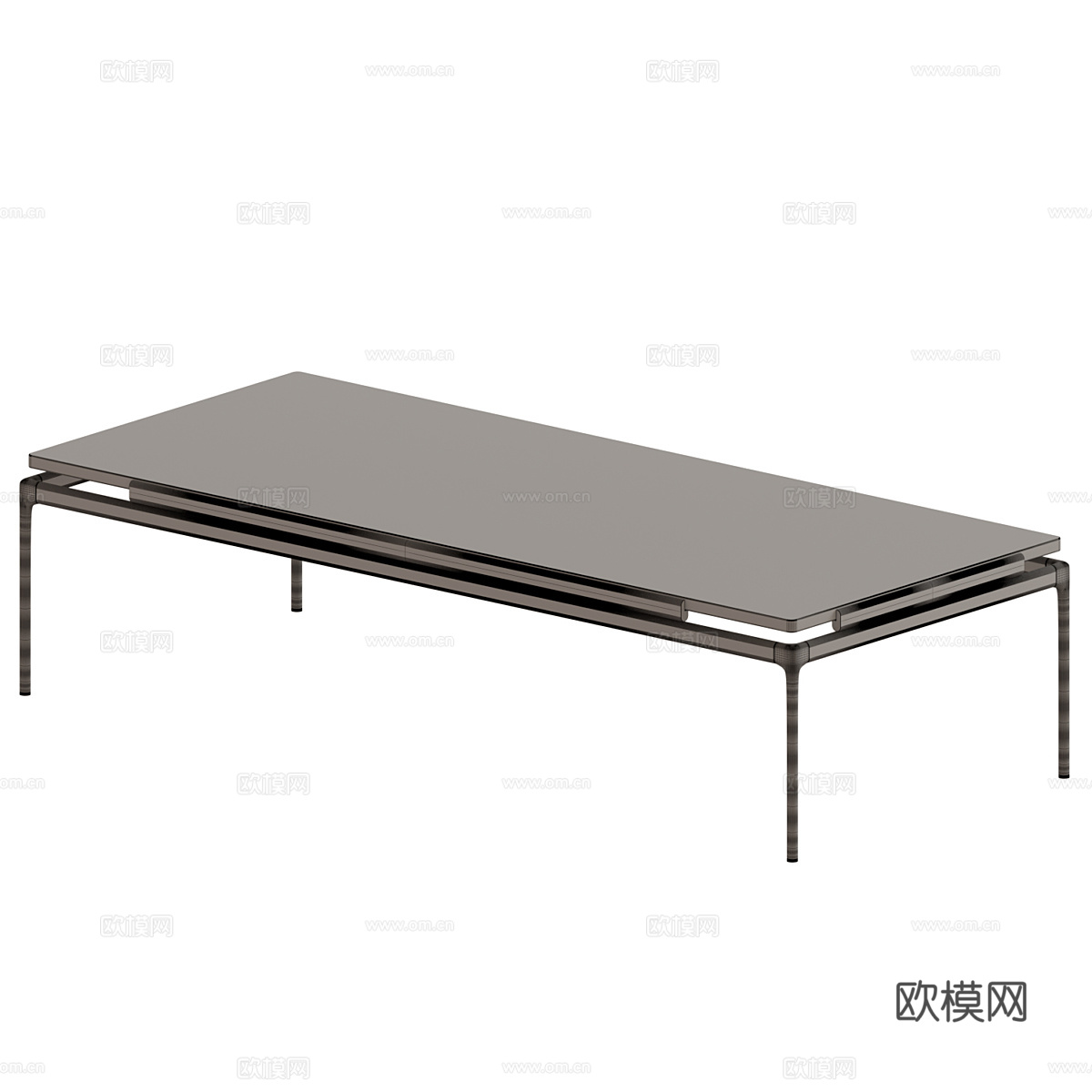 现代意式极简大理石茶几3d模型