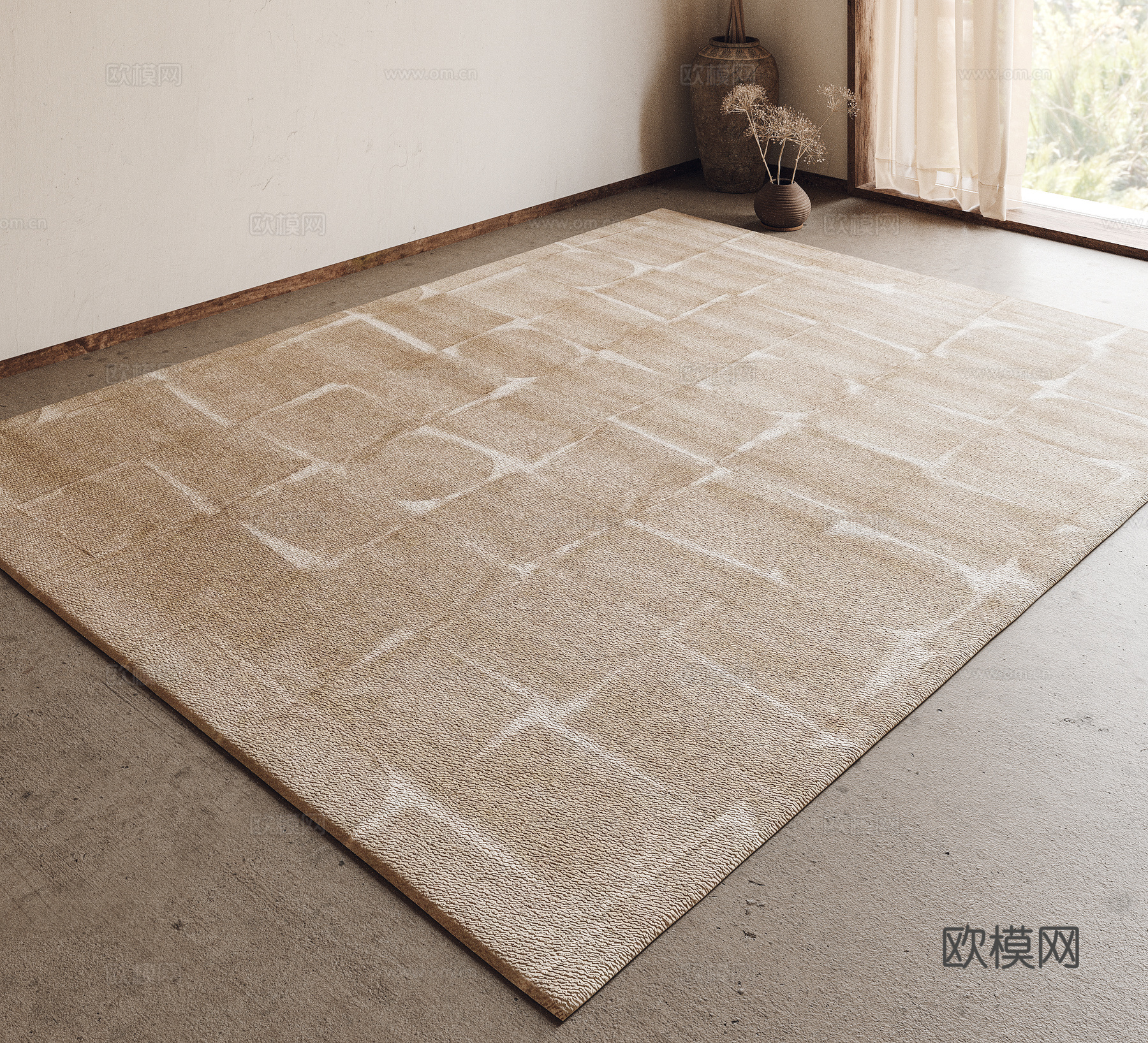 现代地毯 布艺地毯3d模型