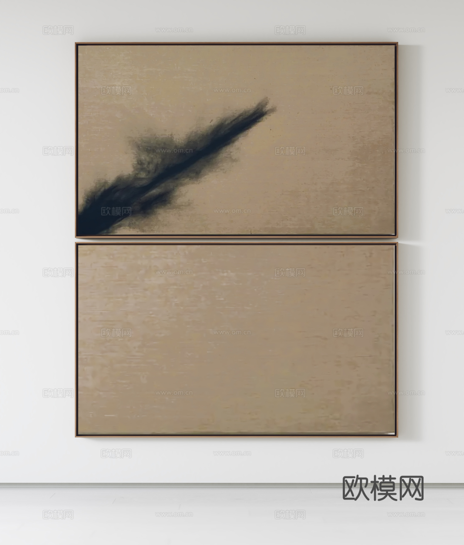 侘寂风挂画 装饰画 客厅挂画 书房挂画3d模型