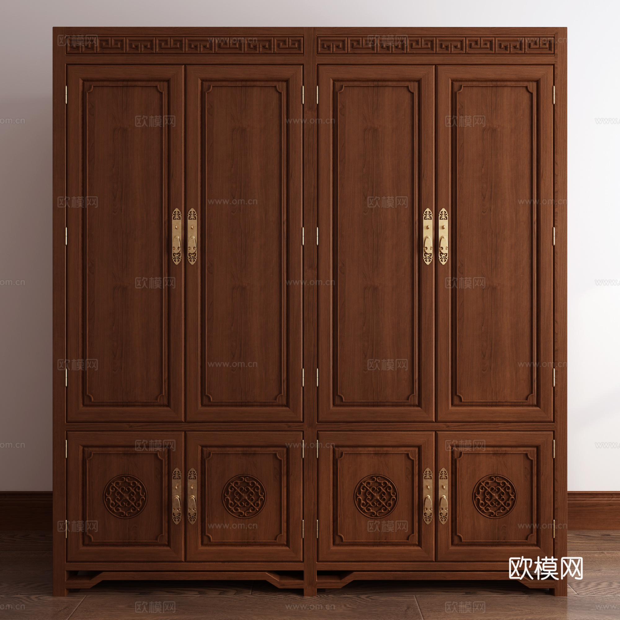 新中式衣柜3d模型