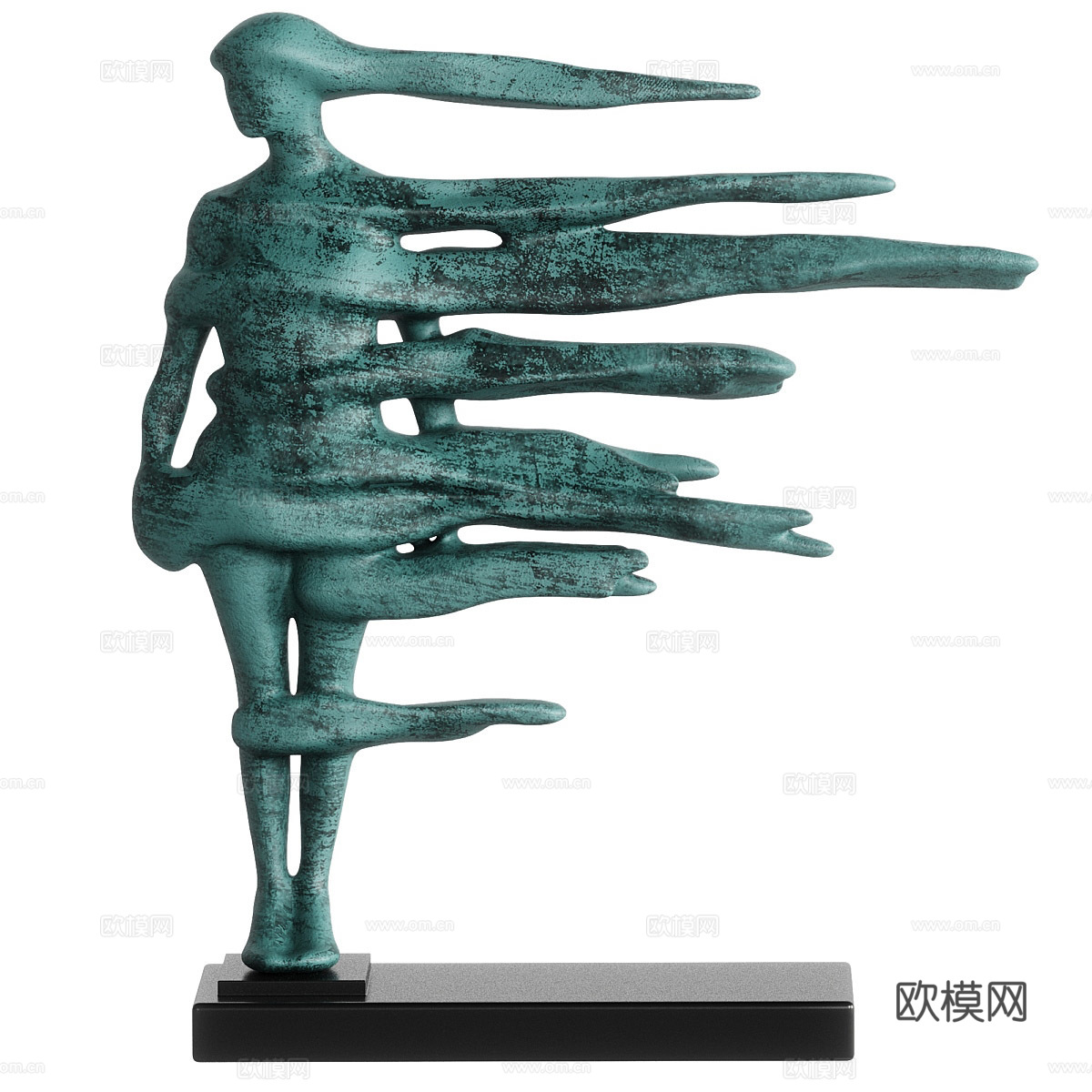 现代意式装饰雕塑3d模型