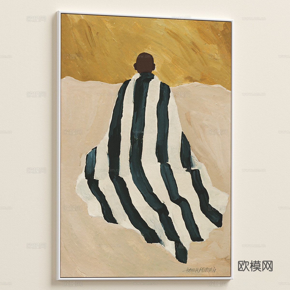 现代意式装饰挂画3d模型