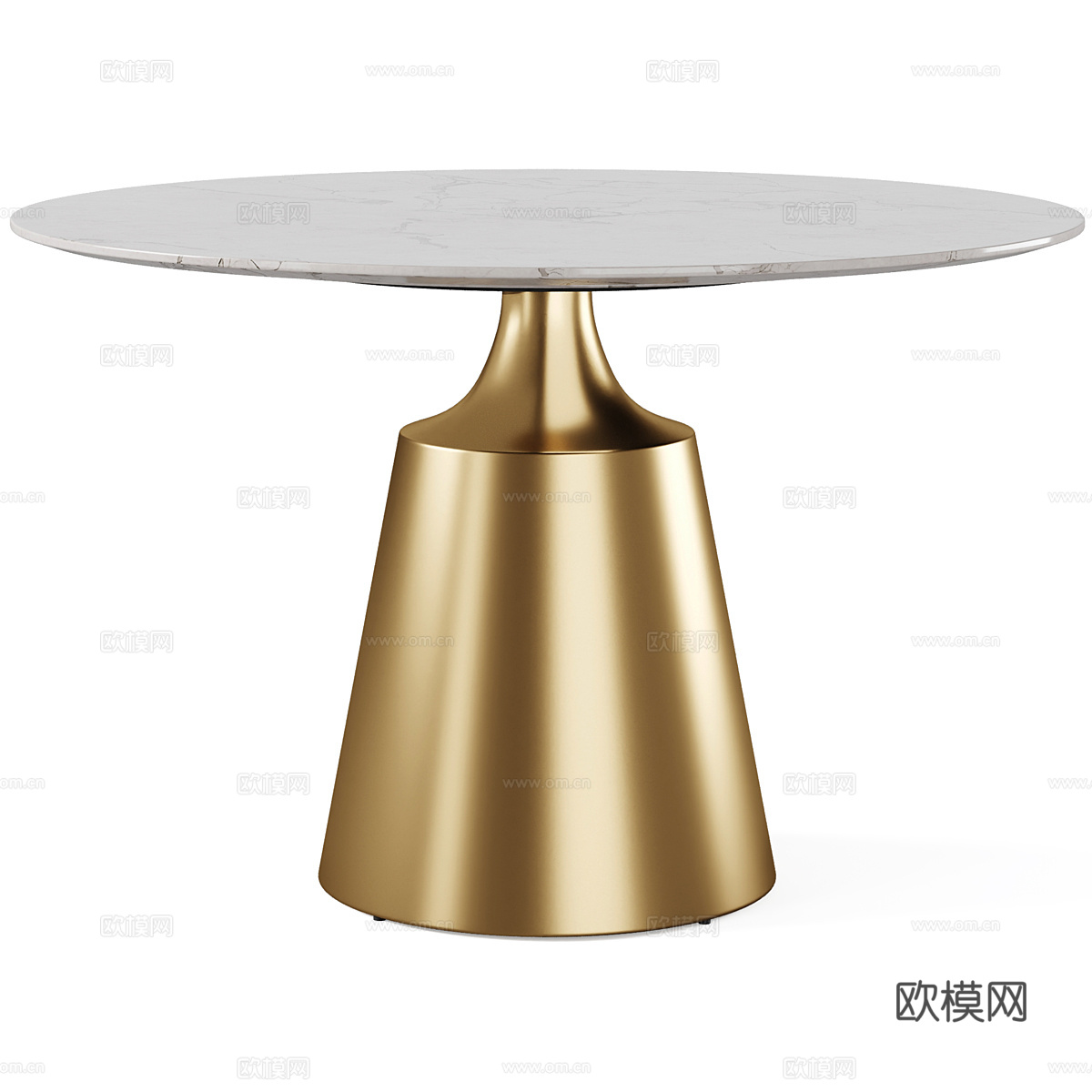 现代意式极简金属岩板茶几3d模型