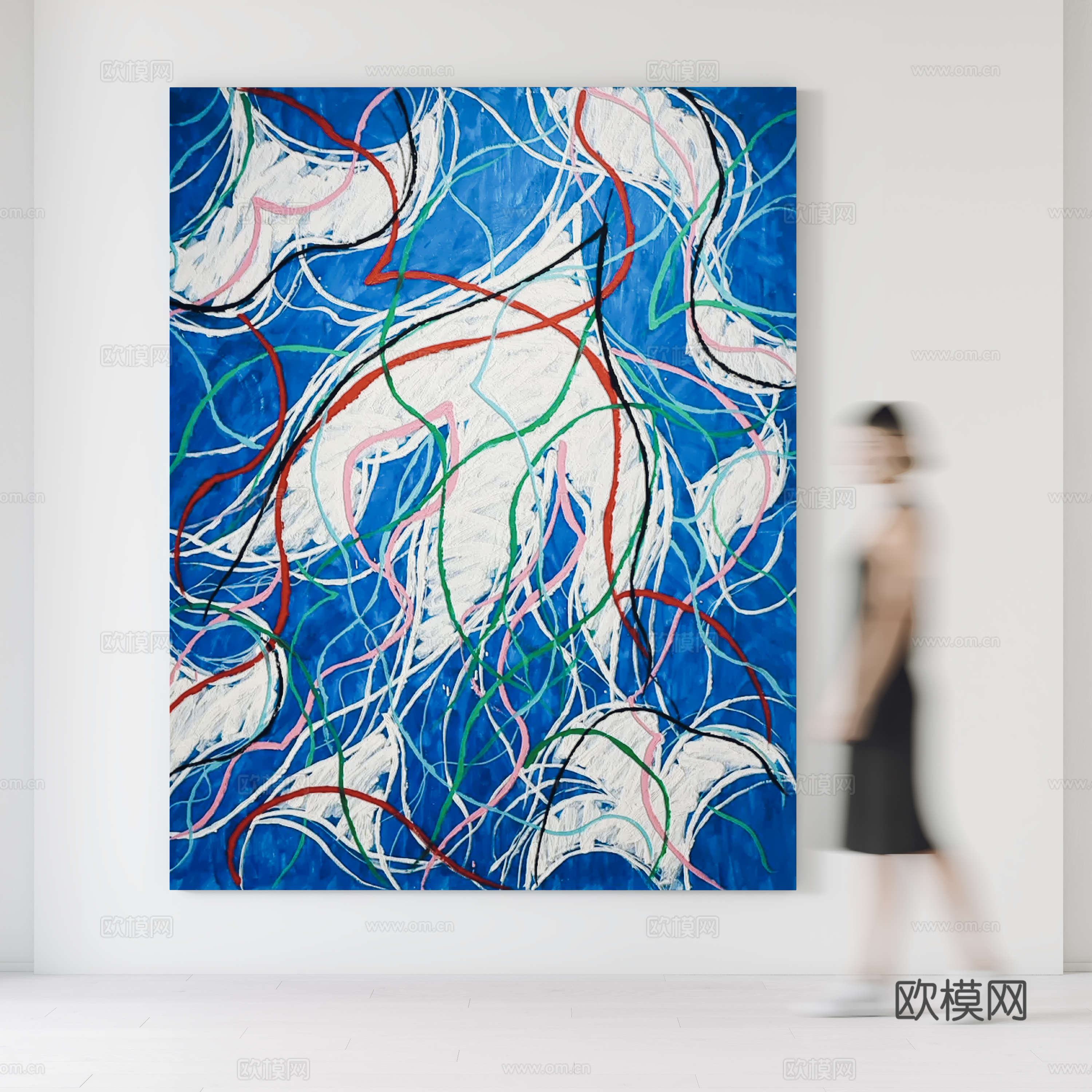 现代挂画 装饰画 人物 玄关挂画 客厅挂画3d模型