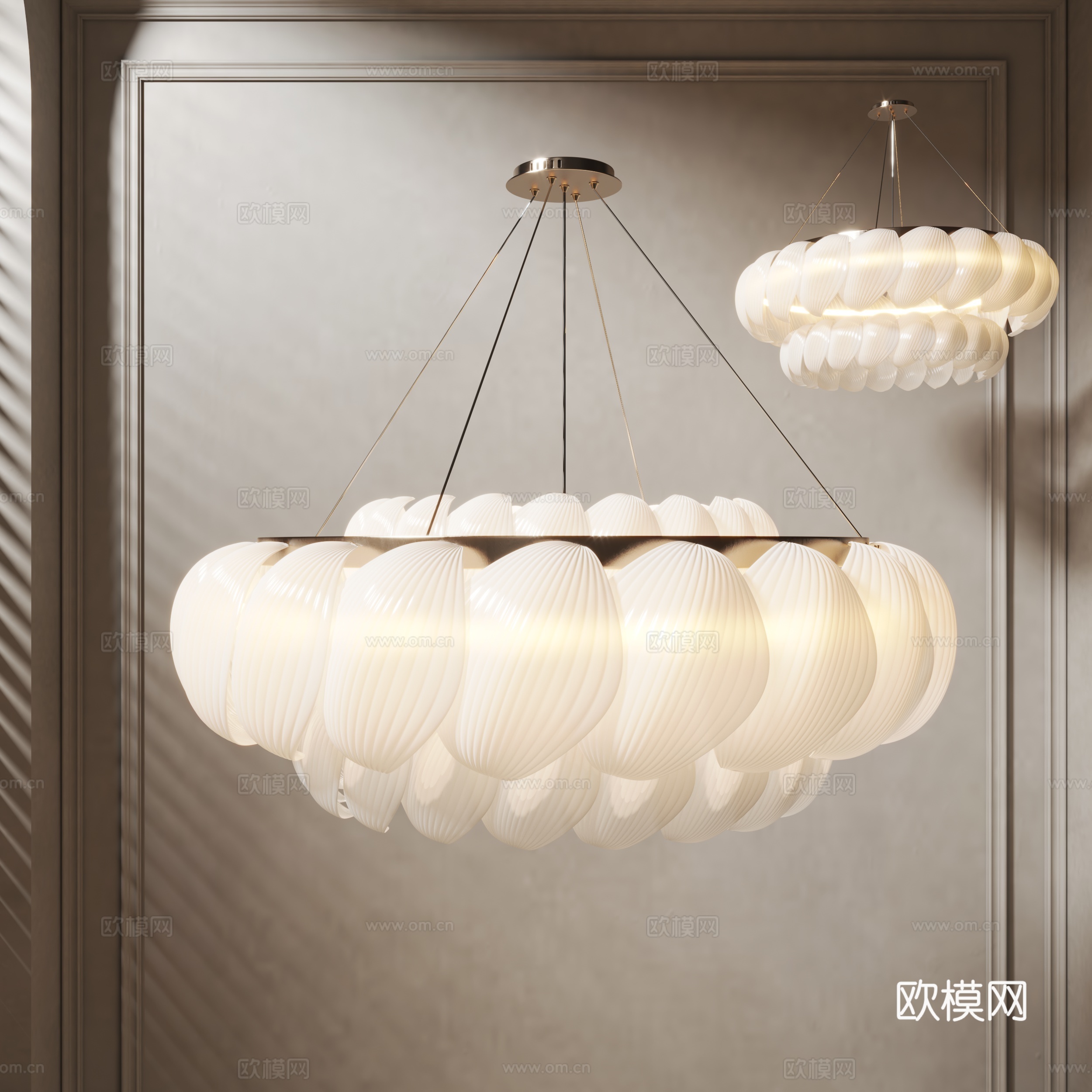 法式吊灯3d模型下载