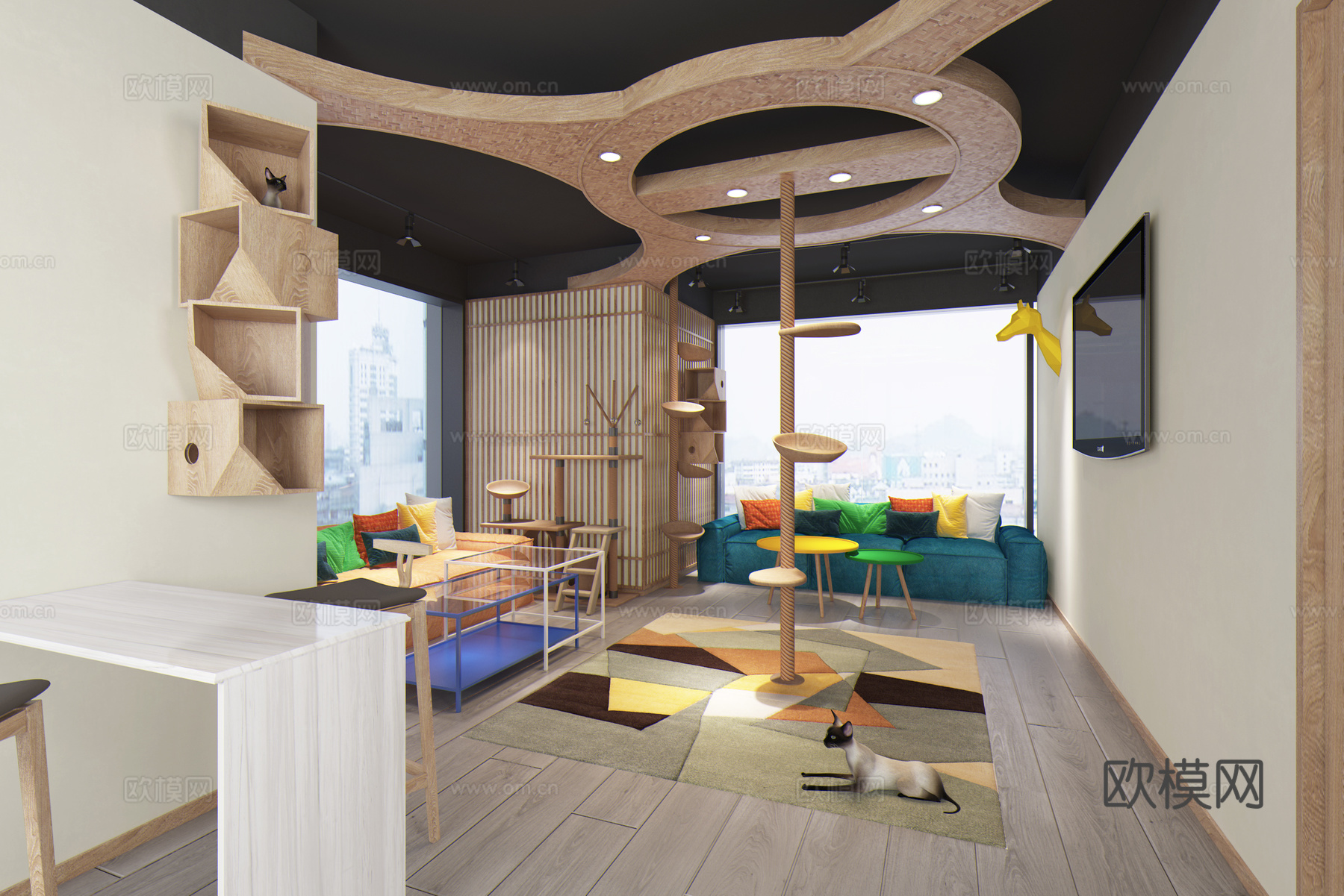 现代后现代宠物店3d模型