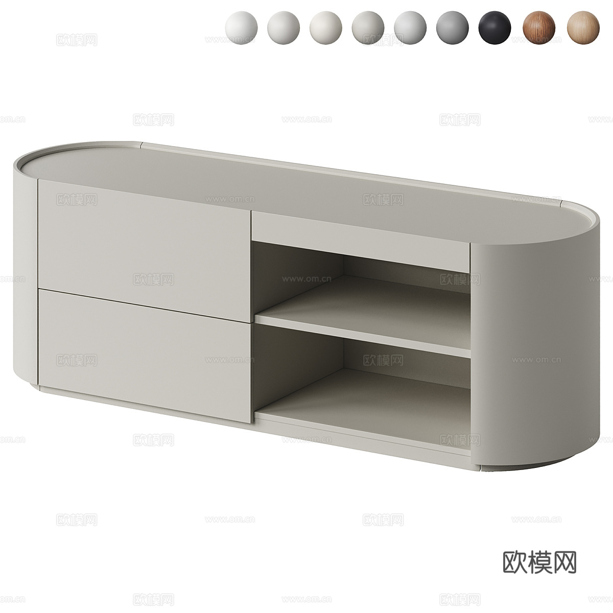 现代简约电视柜 电视柜 简约电视柜 矮柜 装饰柜3d模型