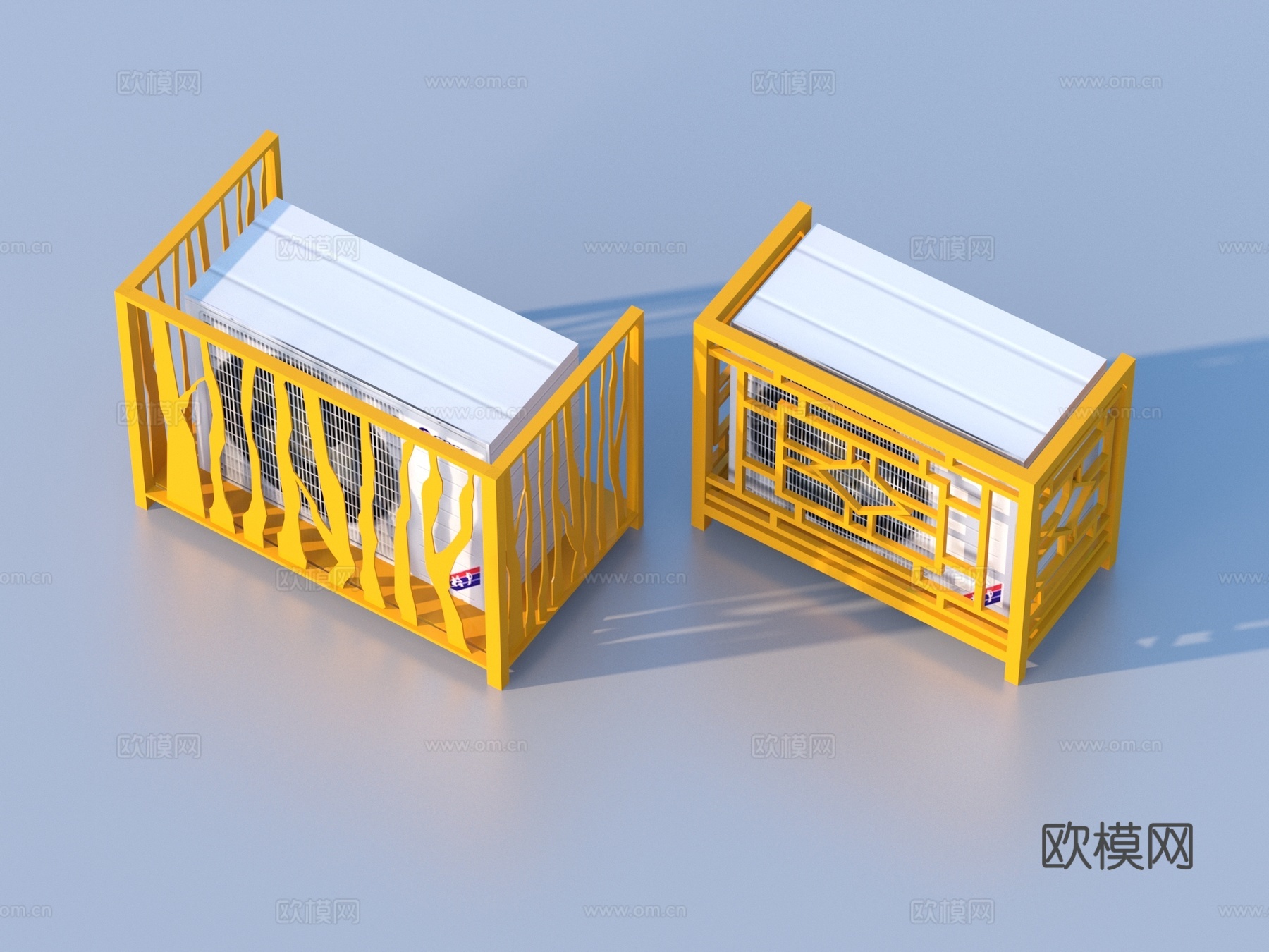 空调架 空调外机 格栅装饰3d模型