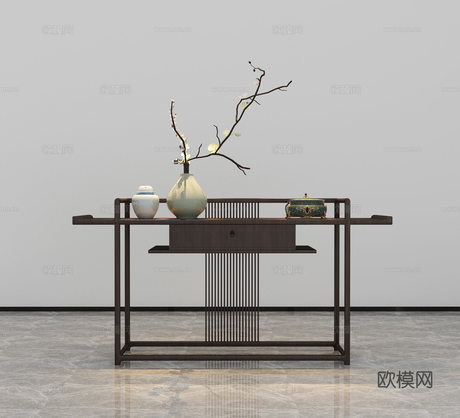 新中式展柜3d模型